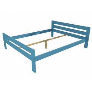 Manželská postel VMK002C masiv borovice (Rozměr: 120 x 200 cm, Barva dřeva: barva modrá)