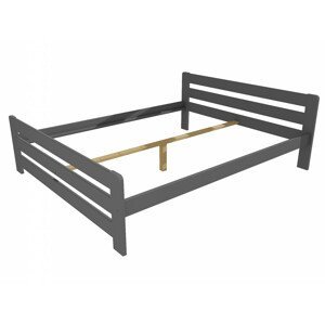 Manželská postel VMK002D masiv borovice (Rozměr: 180 x 200 cm, Barva dřeva: barva šedá)