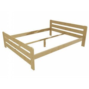 Manželská postel VMK002D masiv borovice (Rozměr: 120 x 200 cm, Barva dřeva: bezbarvý lak)