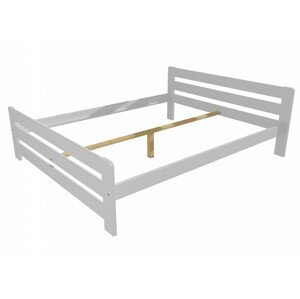 Manželská postel VMK002D masiv borovice (Rozměr: 140 x 200 cm, Barva dřeva: barva bílá)