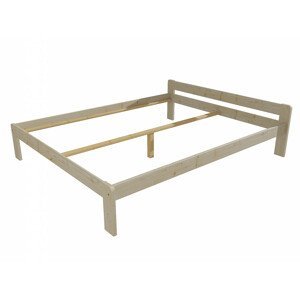 Manželská postel VMK003A masiv borovice (Rozměr: 140 x 200 cm, Barva dřeva: surové dřevo)