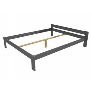Manželská postel VMK003A masiv borovice (Rozměr: 140 x 200 cm, Barva dřeva: barva šedá)