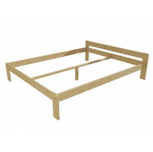 Manželská postel VMK003A masiv borovice (Rozměr: 120 x 200 cm, Barva dřeva: bezbarvý lak)