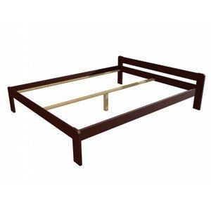 Manželská postel VMK003A masiv borovice (Rozměr: 140 x 200 cm, Barva dřeva: moření ořech)
