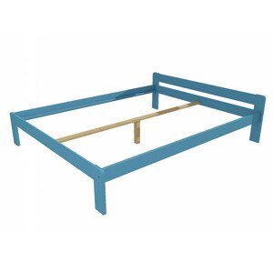 Manželská postel VMK003A masiv borovice (Rozměr: 140 x 200 cm, Barva dřeva: barva modrá)