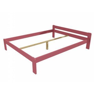 Manželská postel VMK003A masiv borovice (Rozměr: 120 x 200 cm, Barva dřeva: barva růžová)