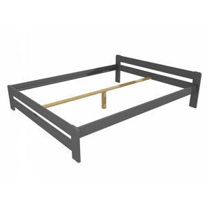 Manželská postel VMK003B masiv borovice (Rozměr: 120 x 200 cm, Barva dřeva: barva šedá)