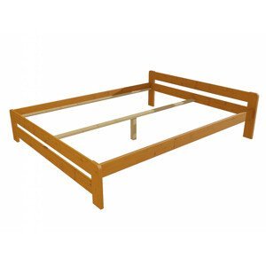 Manželská postel VMK003B masiv borovice (Rozměr: 120 x 200 cm, Barva dřeva: moření olše)