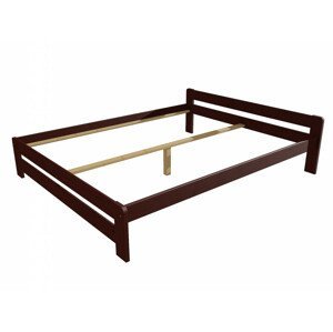 Manželská postel VMK003B masiv borovice (Rozměr: 140 x 200 cm, Barva dřeva: moření ořech)