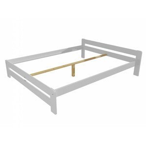 Manželská postel VMK003B masiv borovice (Rozměr: 120 x 200 cm, Barva dřeva: barva bílá)