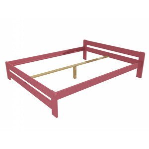 Manželská postel VMK003B masiv borovice (Rozměr: 120 x 200 cm, Barva dřeva: barva růžová)