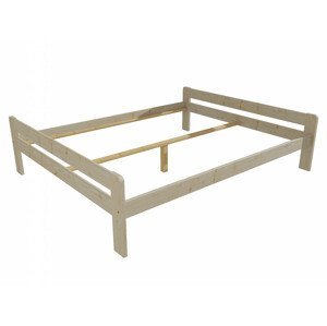 Manželská postel VMK003C masiv borovice (Rozměr: 120 x 200 cm, Barva dřeva: surové dřevo)