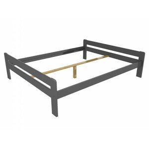 Manželská postel VMK003C masiv borovice (Rozměr: 140 x 200 cm, Barva dřeva: barva šedá)