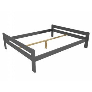 Manželská postel VMK003C masiv borovice (Rozměr: 160 x 200 cm, Barva dřeva: barva šedá)