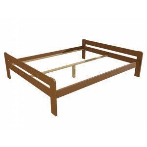 Manželská postel VMK003C masiv borovice (Rozměr: 120 x 200 cm, Barva dřeva: moření dub)