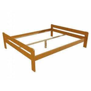 Manželská postel VMK003C masiv borovice (Rozměr: 140 x 200 cm, Barva dřeva: moření olše)