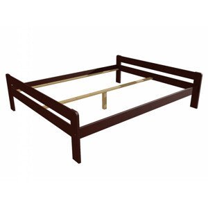 Manželská postel VMK003C masiv borovice (Rozměr: 120 x 200 cm, Barva dřeva: moření ořech)