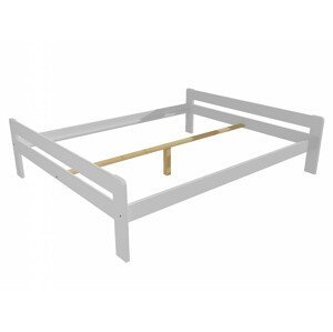 Manželská postel VMK003C masiv borovice (Rozměr: 120 x 200 cm, Barva dřeva: barva bílá)