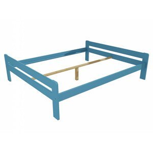 Manželská postel VMK003C masiv borovice (Rozměr: 160 x 200 cm, Barva dřeva: barva modrá)