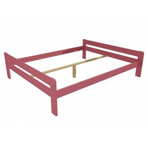Manželská postel VMK003C masiv borovice (Rozměr: 120 x 200 cm, Barva dřeva: barva růžová)