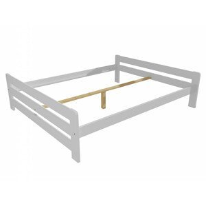 Manželská postel VMK003D masiv borovice (Rozměr: 120 x 200 cm, Barva dřeva: barva bílá)