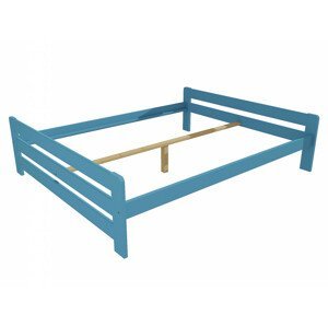 Manželská postel VMK003D masiv borovice (Rozměr: 120 x 200 cm, Barva dřeva: barva modrá)