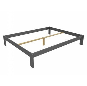 Manželská postel VMK004A masiv borovice (Rozměr: 200 x 200 cm, Barva dřeva: barva šedá)