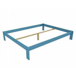 Manželská postel VMK004A masiv borovice (Rozměr: 140 x 200 cm, Barva dřeva: barva modrá)
