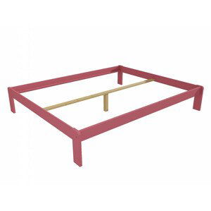 Manželská postel VMK004A masiv borovice (Rozměr: 120 x 200 cm, Barva dřeva: barva růžová)