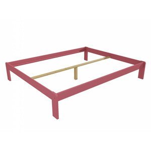 Manželská postel VMK004A masiv borovice (Rozměr: 180 x 200 cm, Barva dřeva: barva růžová)