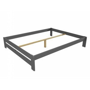 Manželská postel VMK004B masiv borovice (Rozměr: 120 x 200 cm, Barva dřeva: barva šedá)