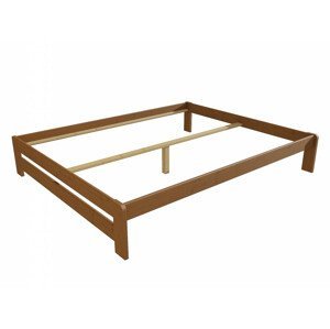 Manželská postel VMK004B masiv borovice (Rozměr: 120 x 200 cm, Barva dřeva: moření dub)