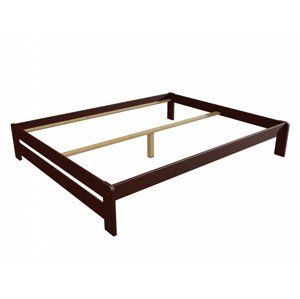 Manželská postel VMK004B masiv borovice (Rozměr: 120 x 200 cm, Barva dřeva: moření ořech)