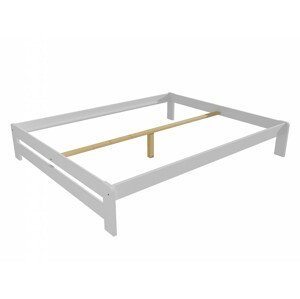 Manželská postel VMK004B masiv borovice (Rozměr: 140 x 200 cm, Barva dřeva: barva bílá)