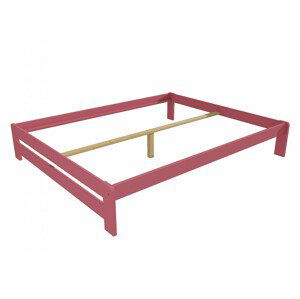 Manželská postel VMK004B masiv borovice (Rozměr: 180 x 200 cm, Barva dřeva: barva růžová)