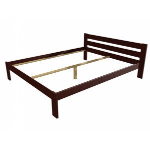 Manželská postel VMK005A masiv borovice (Rozměr: 120 x 200 cm, Barva dřeva: moření ořech)