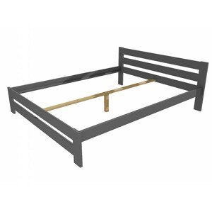Manželská postel VMK005B masiv borovice (Rozměr: 120 x 200 cm, Barva dřeva: barva šedá)