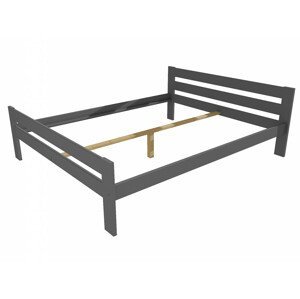 Manželská postel VMK005C masiv borovice (Rozměr: 120 x 200 cm, Barva dřeva: barva šedá)
