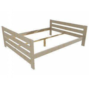 Manželská postel VMK005E masiv borovice (Rozměr: 120 x 200 cm, Barva dřeva: surové dřevo)