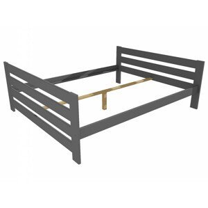 Manželská postel VMK005E masiv borovice (Rozměr: 120 x 200 cm, Barva dřeva: barva šedá)