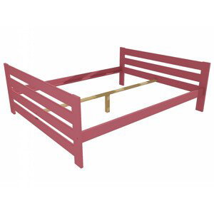 Manželská postel VMK005E masiv borovice (Rozměr: 120 x 200 cm, Barva dřeva: barva růžová)