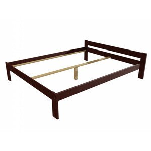 Manželská postel VMK006A masiv borovice (Rozměr: 140 x 200 cm, Barva dřeva: moření ořech)