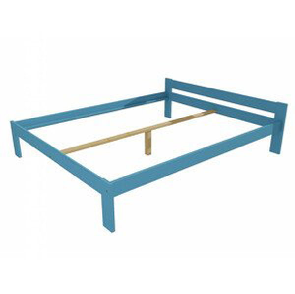 Manželská postel VMK006A masiv borovice (Rozměr: 180 x 200 cm, Barva dřeva: barva modrá)