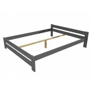 Manželská postel VMK006B masiv borovice (Rozměr: 120 x 200 cm, Barva dřeva: barva šedá)
