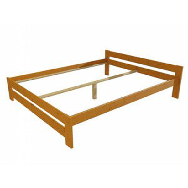 Manželská postel VMK006B masiv borovice (Rozměr: 120 x 200 cm, Barva dřeva: moření olše)