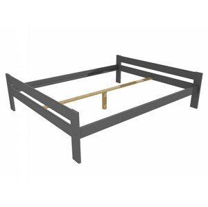 Manželská postel VMK006C masiv borovice (Rozměr: 180 x 200 cm, Barva dřeva: barva šedá)