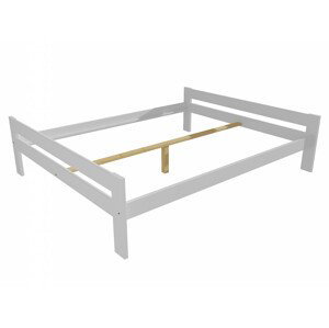 Manželská postel VMK006C masiv borovice (Rozměr: 140 x 200 cm, Barva dřeva: barva bílá)