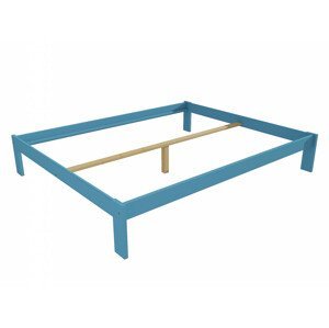 Manželská postel VMK007A masiv borovice (Rozměr: 120 x 200 cm, Barva dřeva: barva modrá)