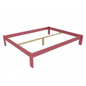 Manželská postel VMK007A masiv borovice (Rozměr: 120 x 200 cm, Barva dřeva: barva růžová)