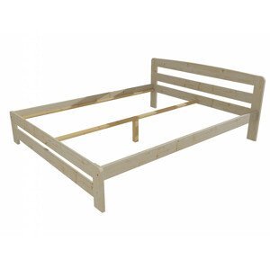 Manželská postel VMK008B masiv borovice (Rozměr: 140 x 200 cm, Barva dřeva: surové dřevo)